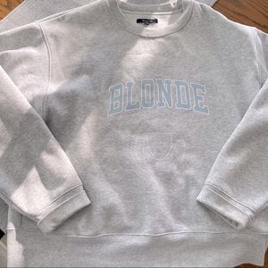 The BLONDE Varsity The Brunette Label crew sweatshirt